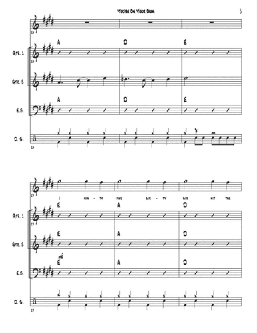 You're on Your Own (score) Large Ensemble scores gallery preview page 5