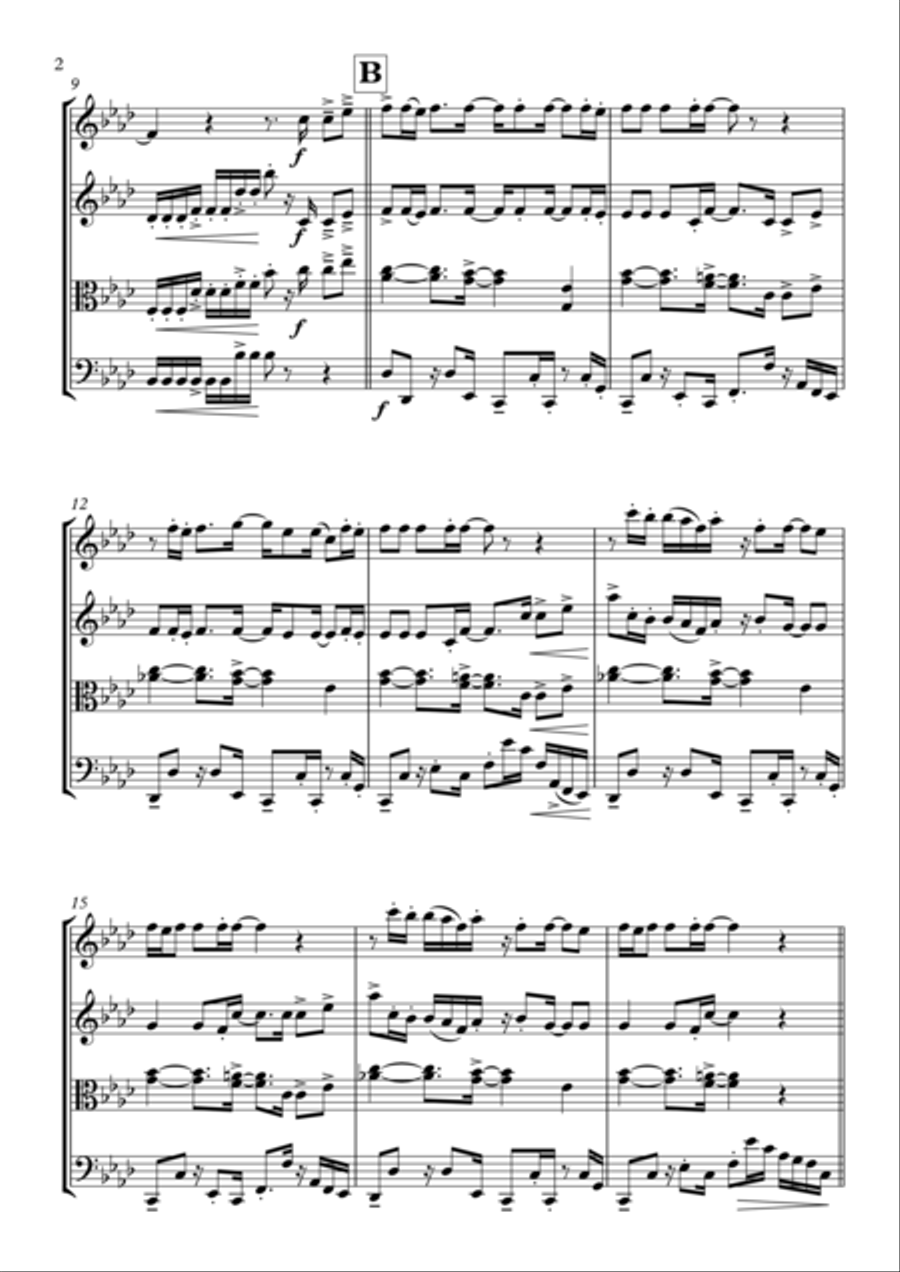 Happy String Quartet scores gallery preview page 2