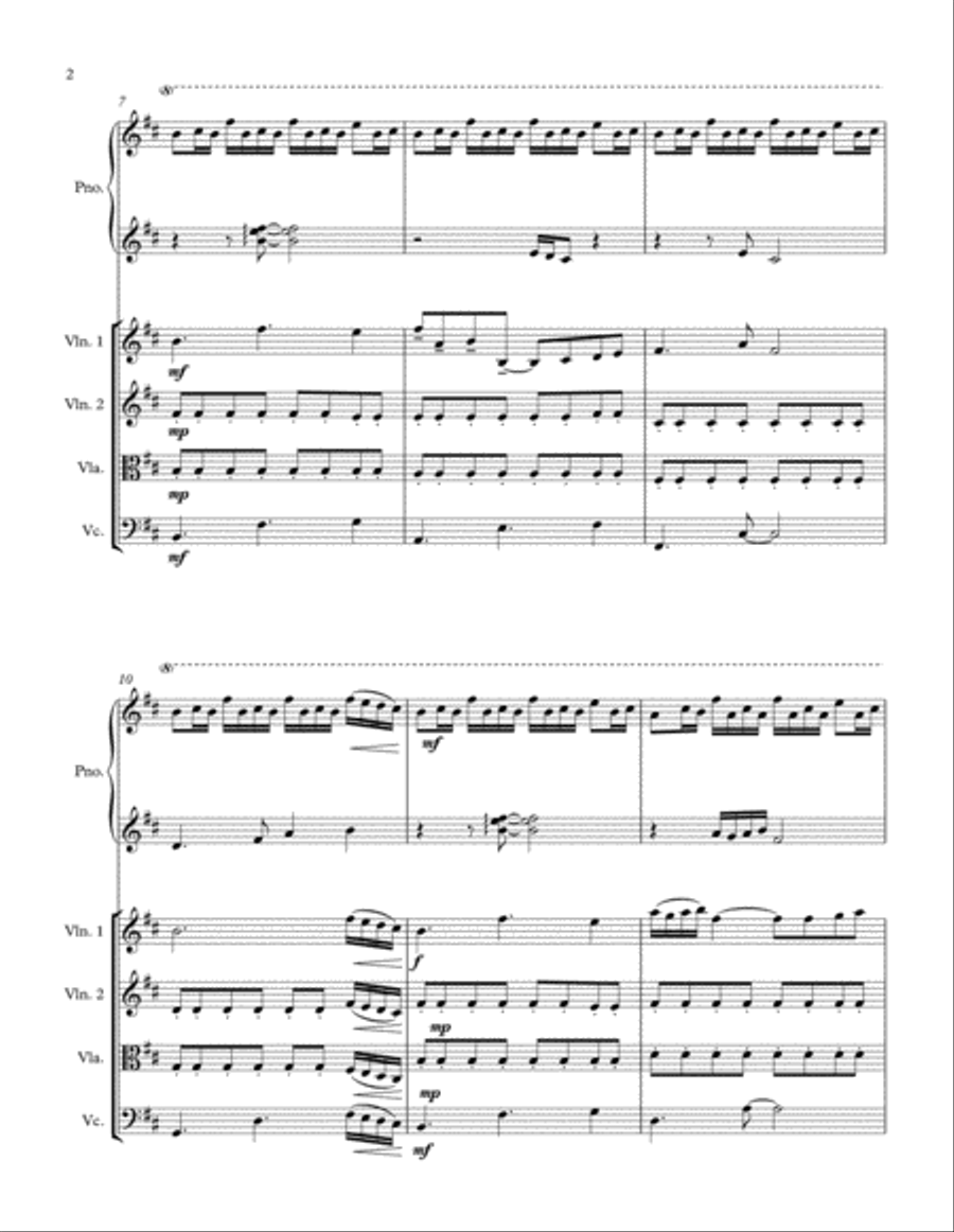 Piano Quintet No. 1 String Quintet Digital Sheet Music Sheet