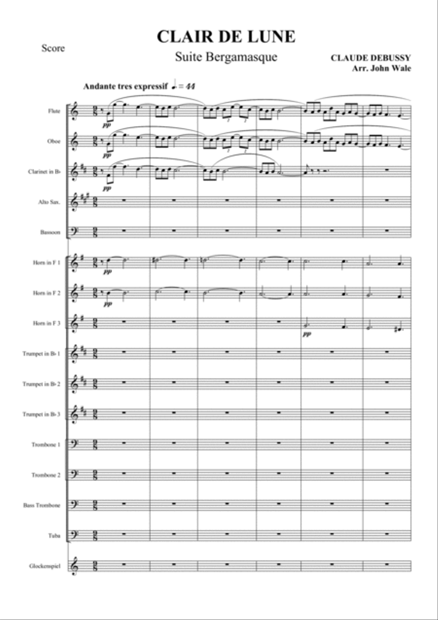 Clair de Lune Large Ensemble scores gallery preview page 2