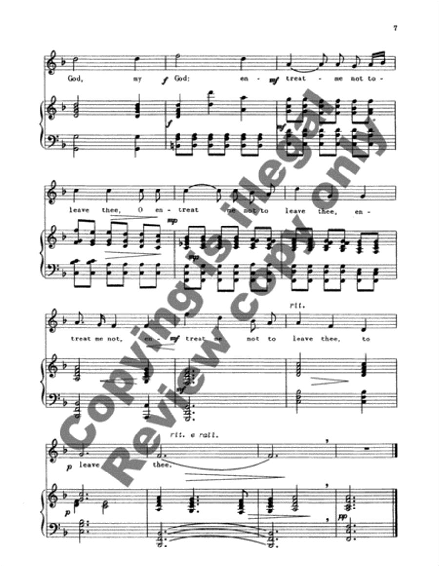 Entreat Me Not to Leave Thee High Voice scores gallery preview page 6