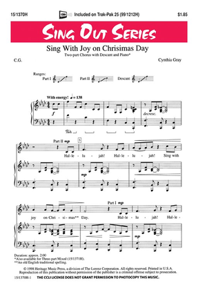 Book cover for Sing With Joy on Chrisimas Day