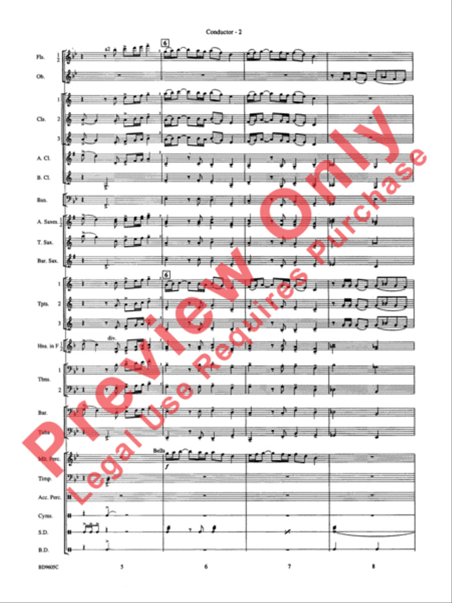 Tower Hill Overture Concert Band scores gallery preview page 5