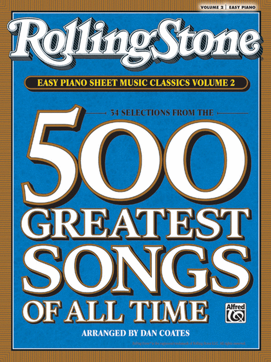 Rolling Stone Easy Piano Sheet Music Classics, Volume 2