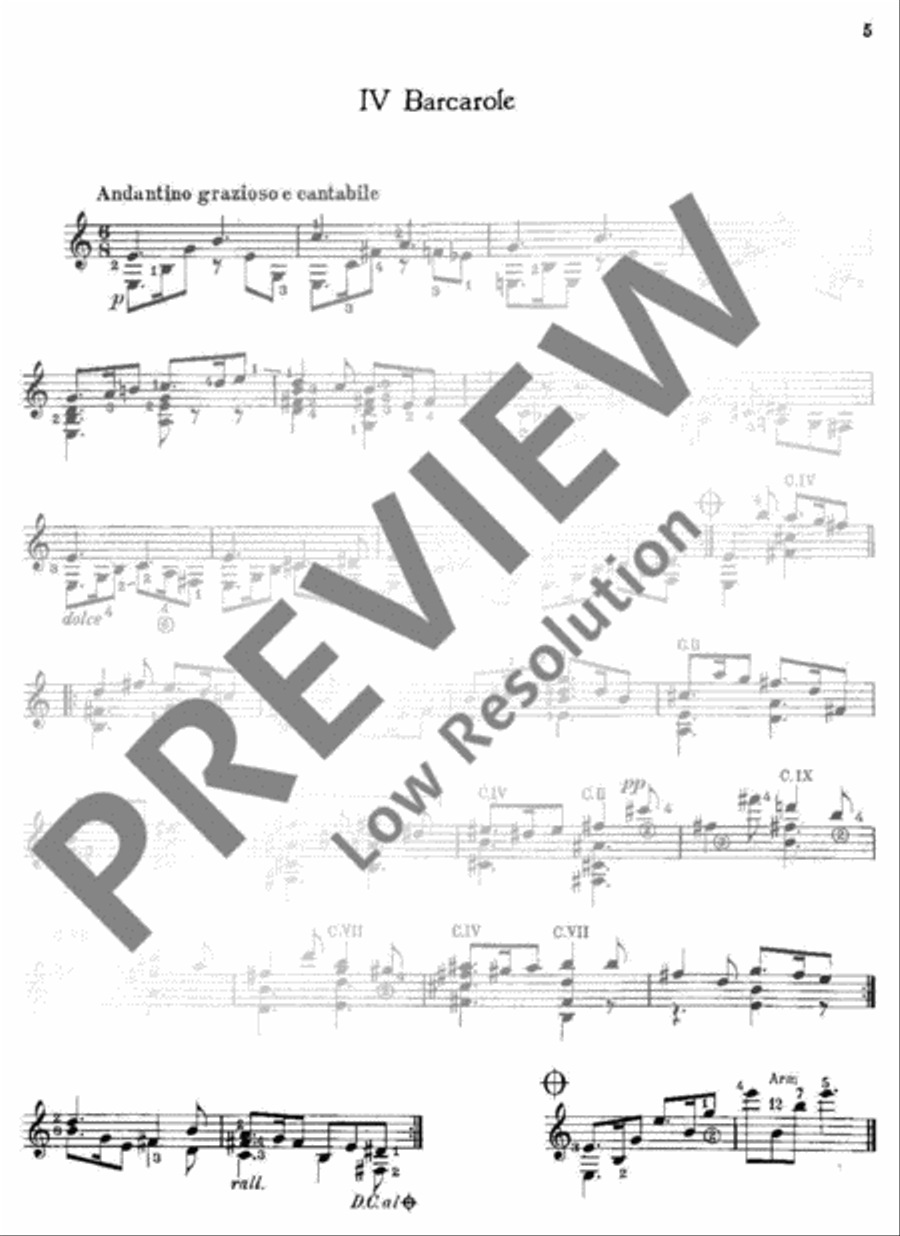 Cavatina Classical Guitar scores gallery preview page 6
