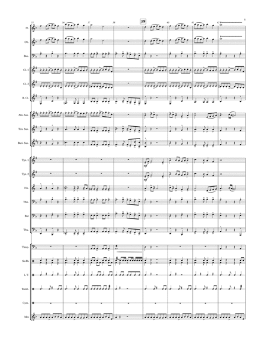 Ancient Ruins - for concert band Concert Band scores gallery preview page 5