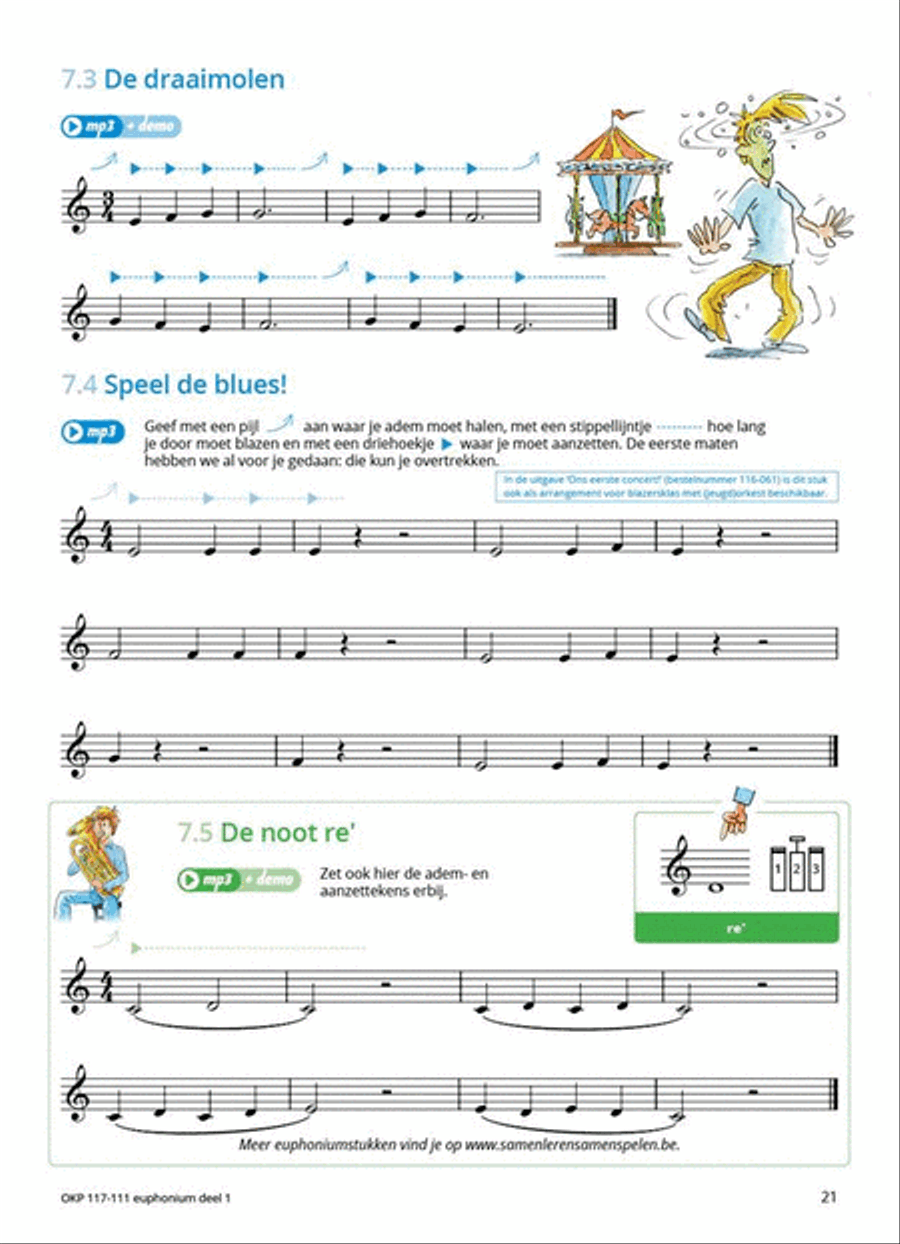 Samen Leren Samenspelen Vlaams Deel 1 Euphonium scores gallery preview page 8