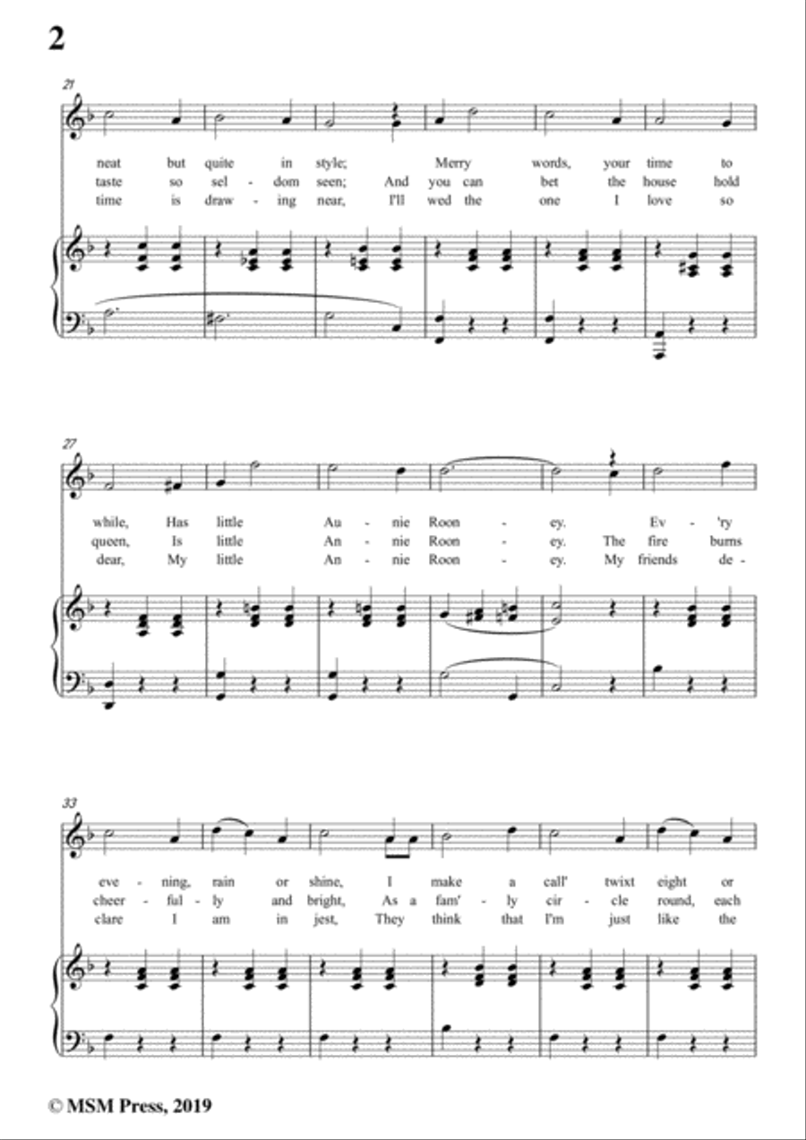 Michael Nolan-Little Annie Rooney,in F Major,for Voice&Piano Voice scores gallery preview page 4