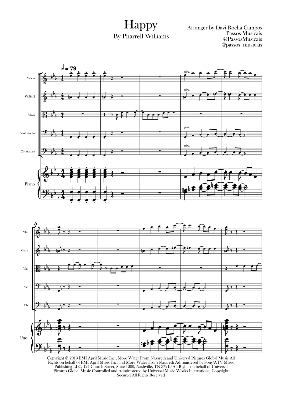 Happy Happy String Quintet scores gallery preview page 1