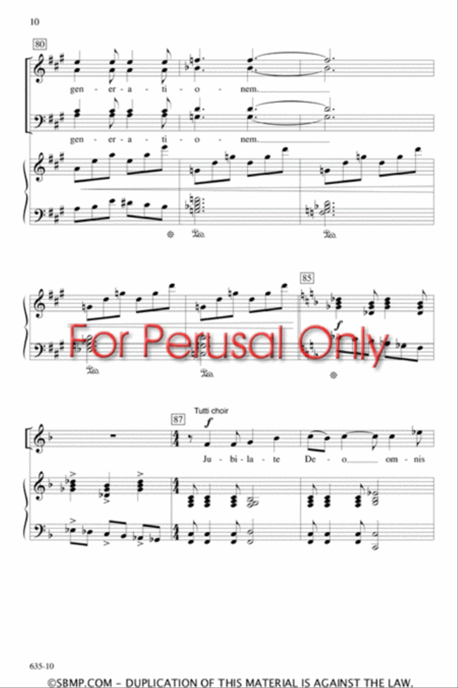 Jubilate Deo - SATB Octavo 4-Part scores gallery preview page 9