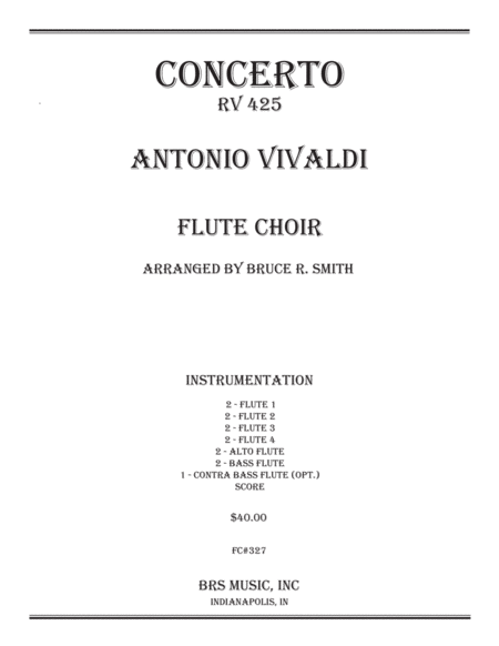  Concerto RV 425, for flute choir