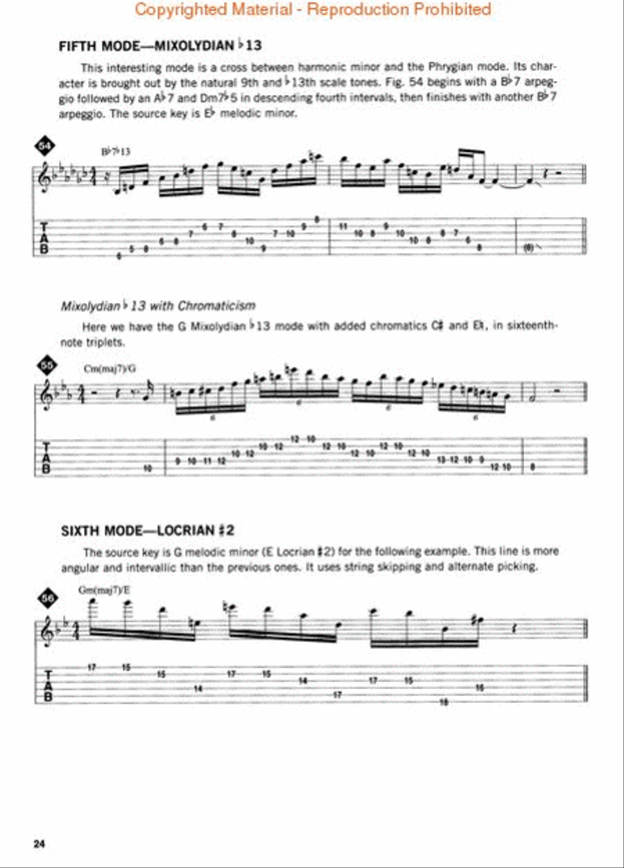 Advanced Scale Concepts and Licks for Guitar Guitar Tablature scores gallery preview page 4