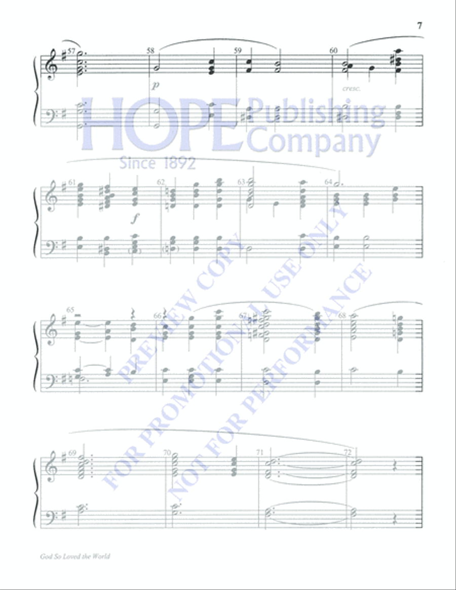 God So Loved the World God So Loved the World 4-Octaves scores gallery preview page 7