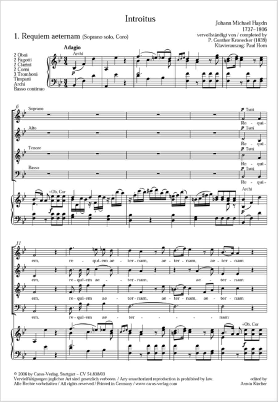 Requiem in B 4-Part scores gallery preview page 98