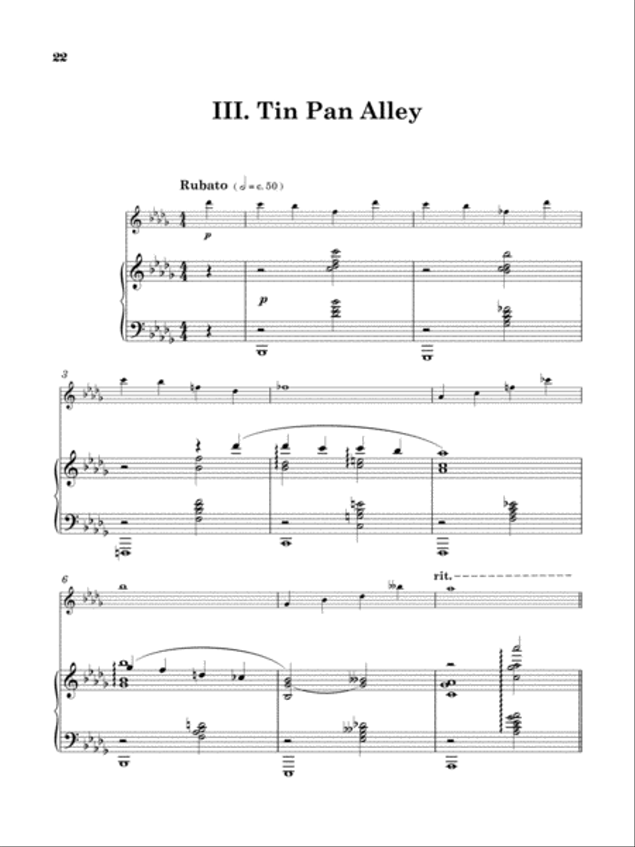 Four Souvenirs for Violin and Piano Violin Solo scores gallery preview page 4
