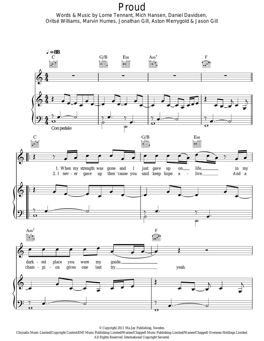 Proud Acoustic Guitar scores gallery preview page 1