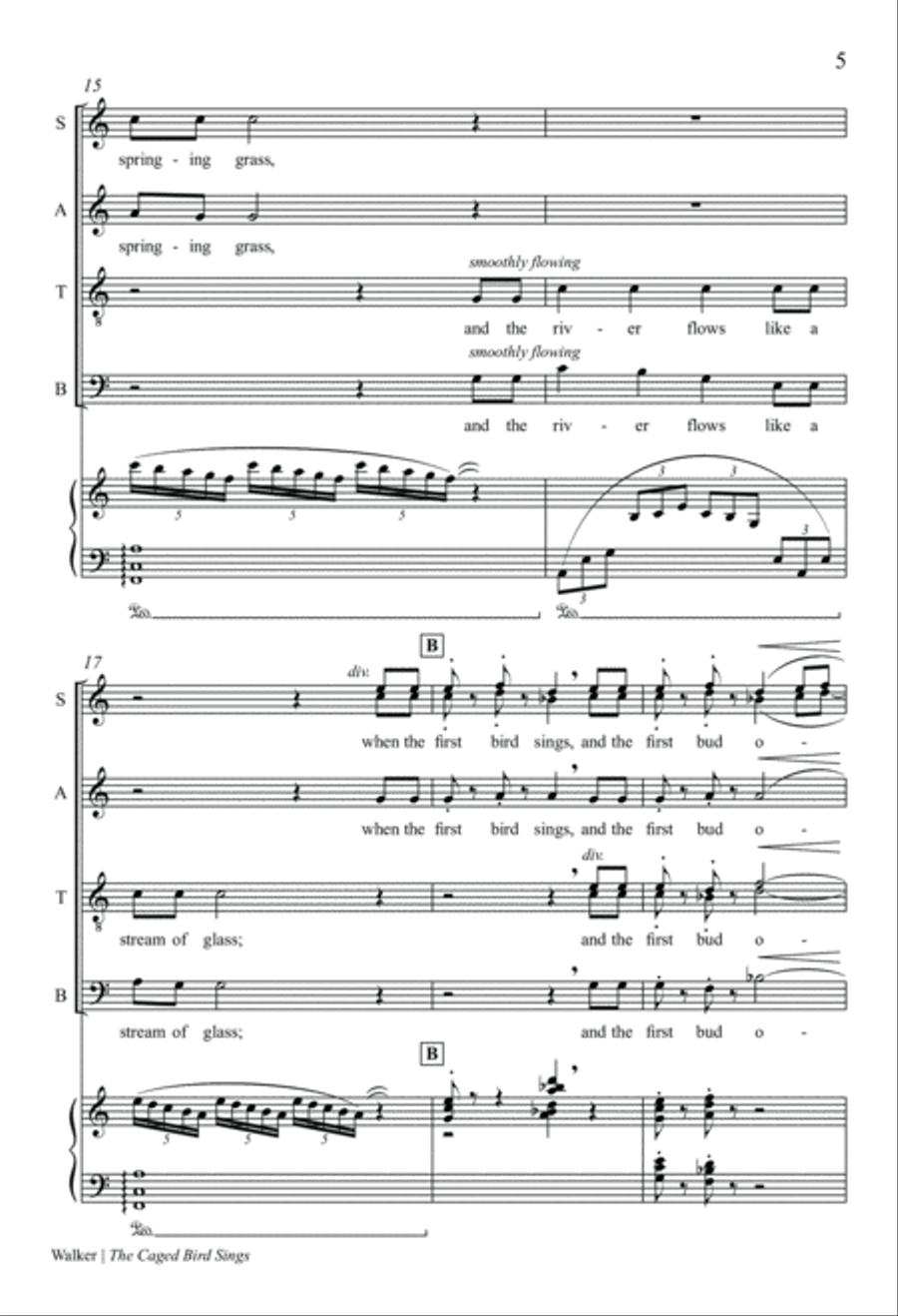 The Caged Bird Sings 4-Part scores gallery preview page 5