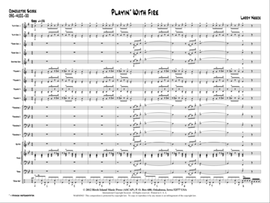Playin' With Fire Jazz Ensemble scores gallery preview page 2