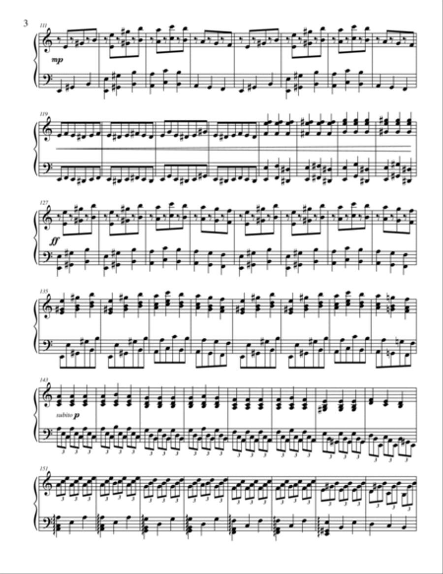 Malaguena Variations for Piano Solo Harpsichord scores gallery preview page 3