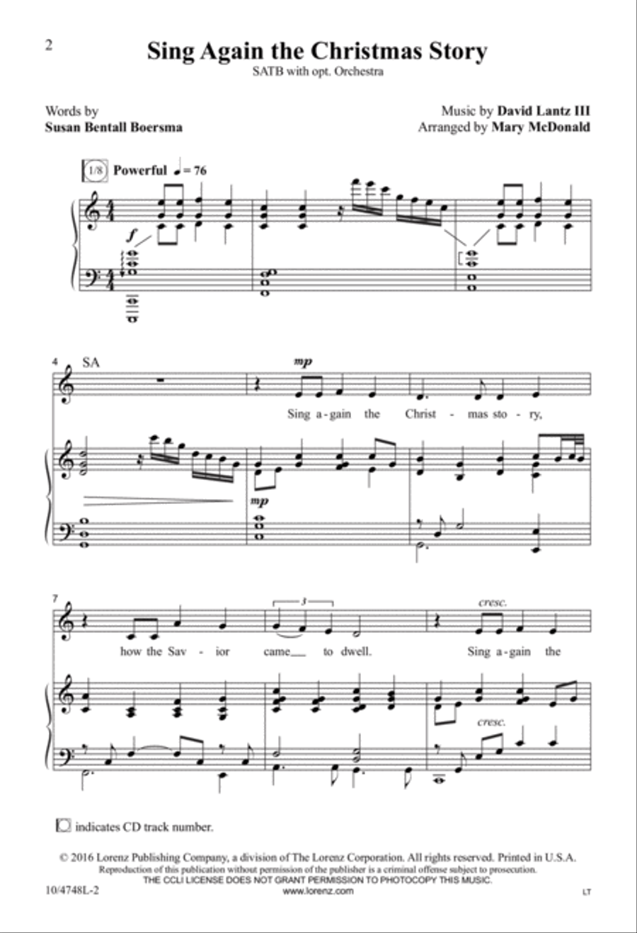 Sing Again the Christmas Story 4-Part scores gallery preview page 2