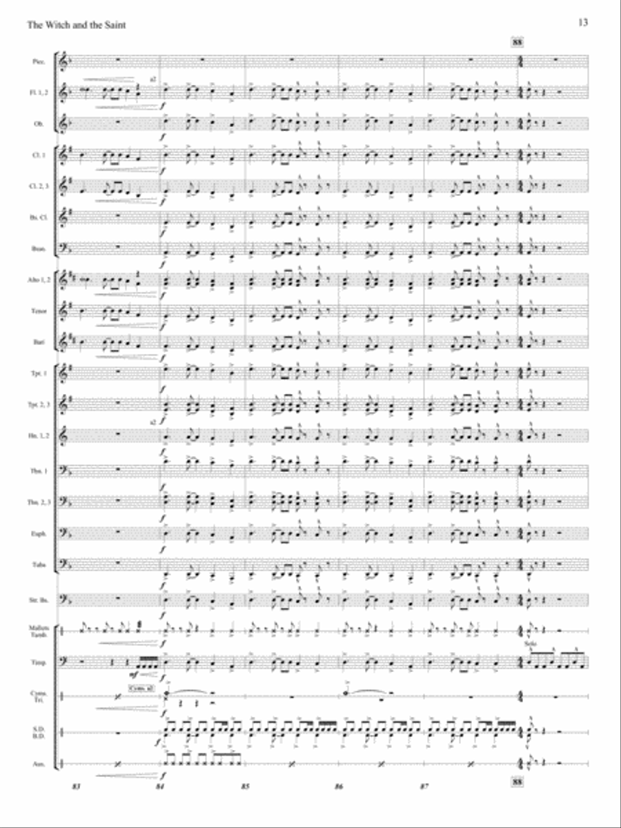 The Witch and The Saint The Witch and The Saint Concert Band scores gallery preview page 12