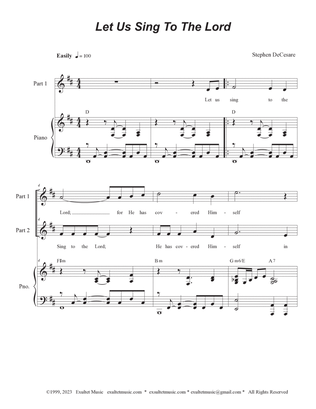 Let Us Sing To The Lord (2-part choir)
