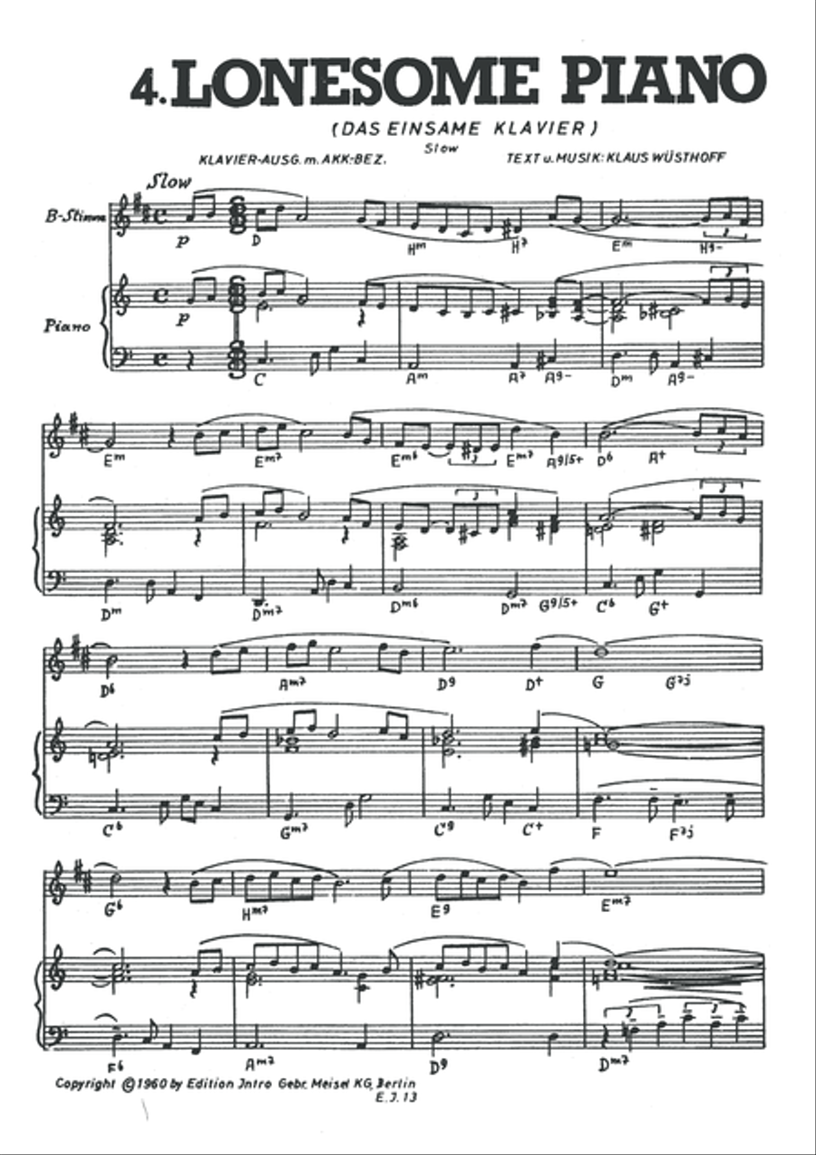 Lonesome Piano Piano, Vocal scores gallery preview page 3