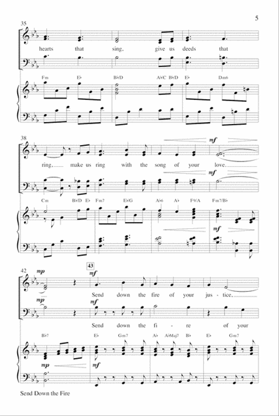 Send Down the Fire Choir scores gallery preview page 5