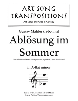 MAHLER: Ablösung im Sommer (transposed to A-flat minor)