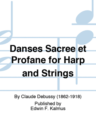 Book cover for Danses Sacree et Profane for Harp and Strings