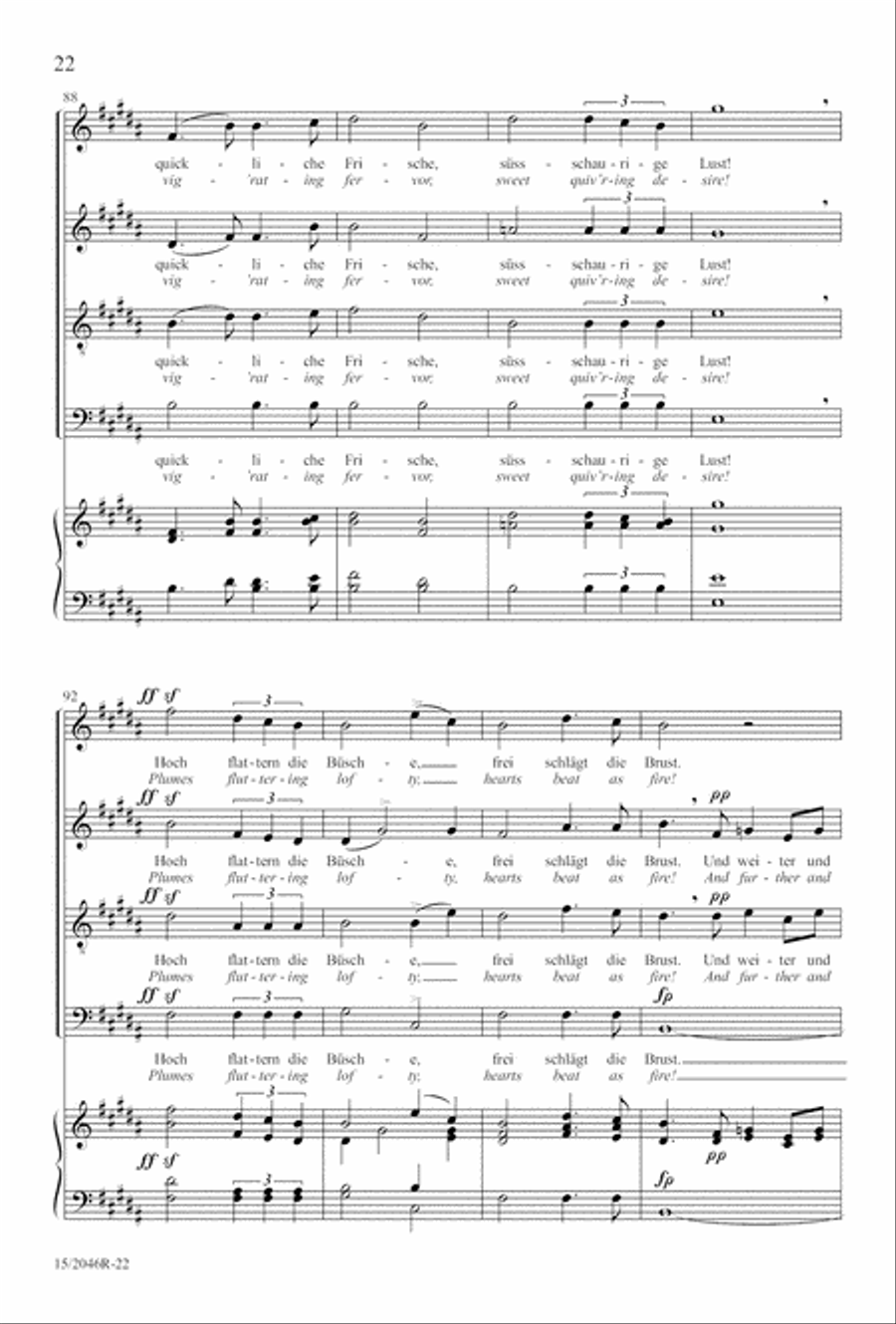 Two Mendelssohn Part Songs: 1. Im Walde 2. Jaglied 4-Part scores gallery preview page 22