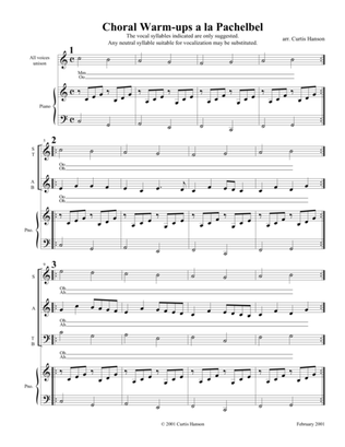 Choral Warm-ups a la Pachelbel (SATB)