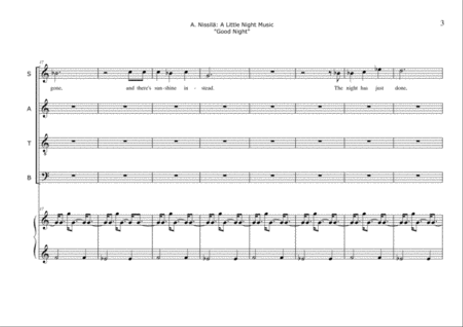 A Little Night Music 4-Part scores gallery preview page 3