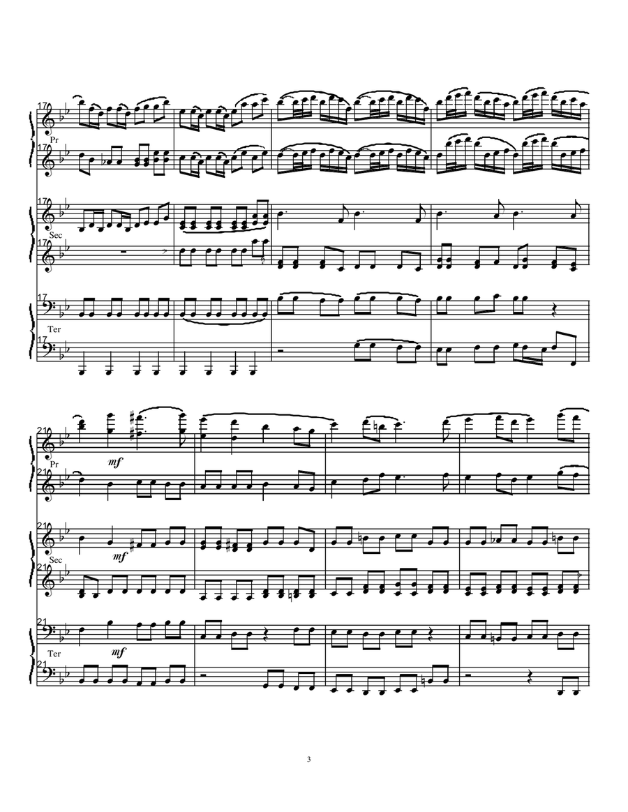 Sheep May Safely Graze Piano Trio (1 Piano 6 Hands) Piano Trio scores gallery preview page 3