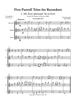 Five Purcell Trios for Recorders (descant-treble-tenor)