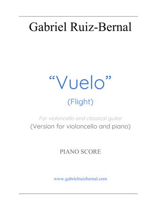 VUELO (Flight) for violoncello and piano