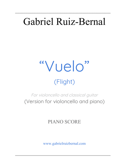 VUELO (Flight) for violoncello and piano image number null