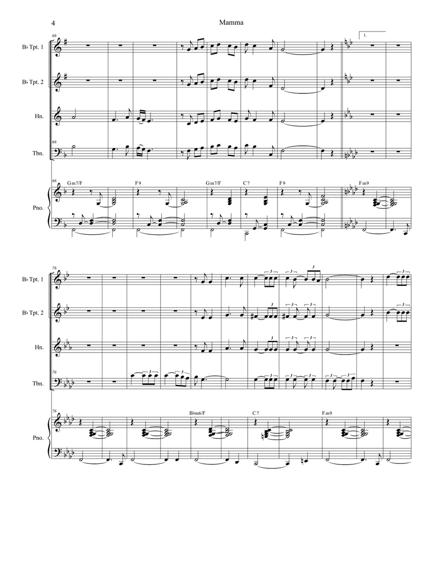 Mama (mamma) Brass Ensemble scores gallery preview page 4