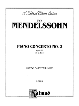Book cover for Mendelssohn: Piano Concerto No. 2 in D Minor, Op. 40