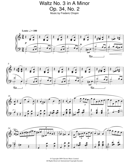 Waltz No. 3 In A Minor, Op. 34, No. 2