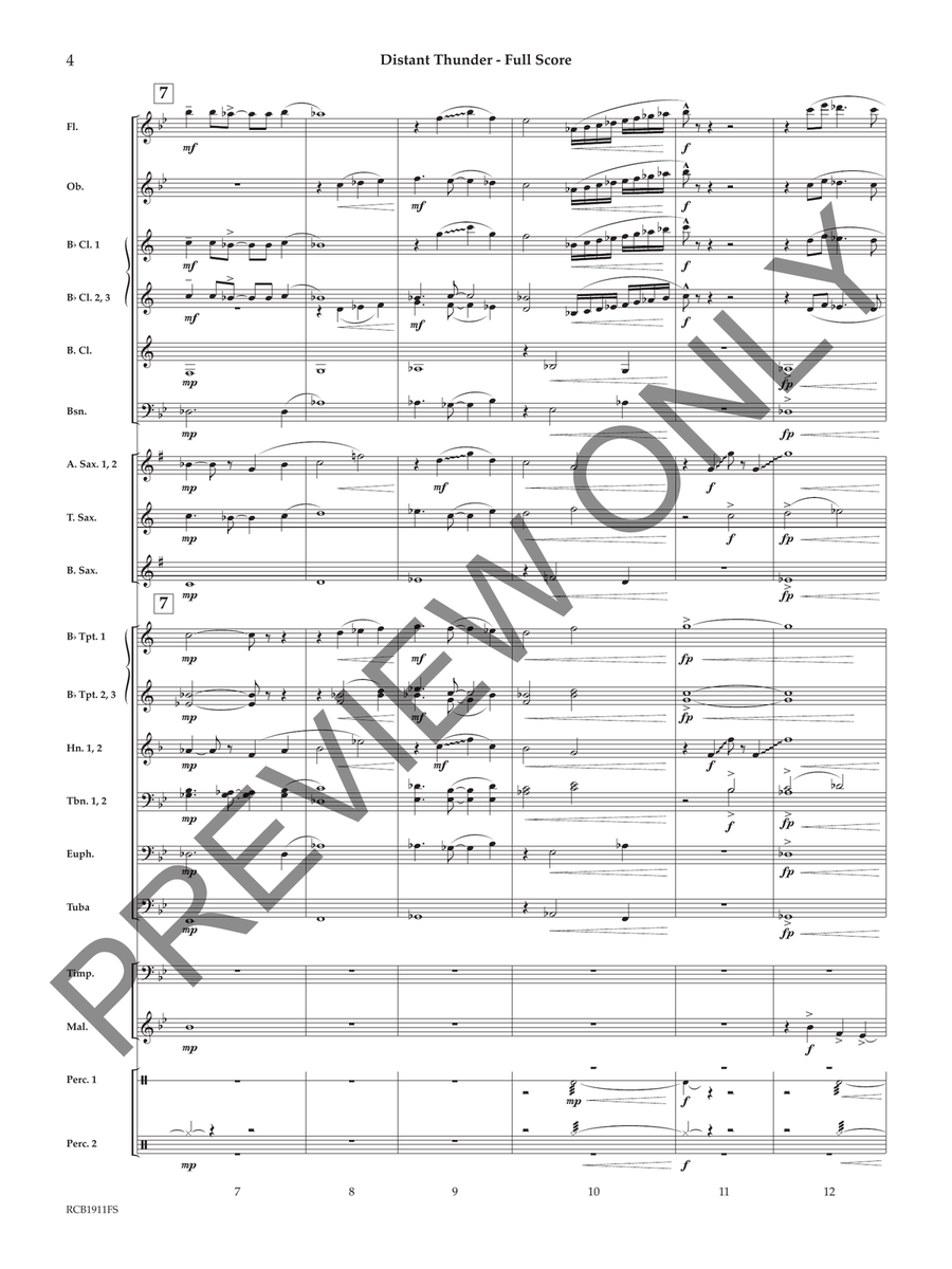 Distant Thunder Concert Band scores gallery preview page 5