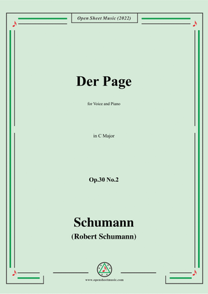 Schumann-Der Page,Op.30 No.2,in C Major