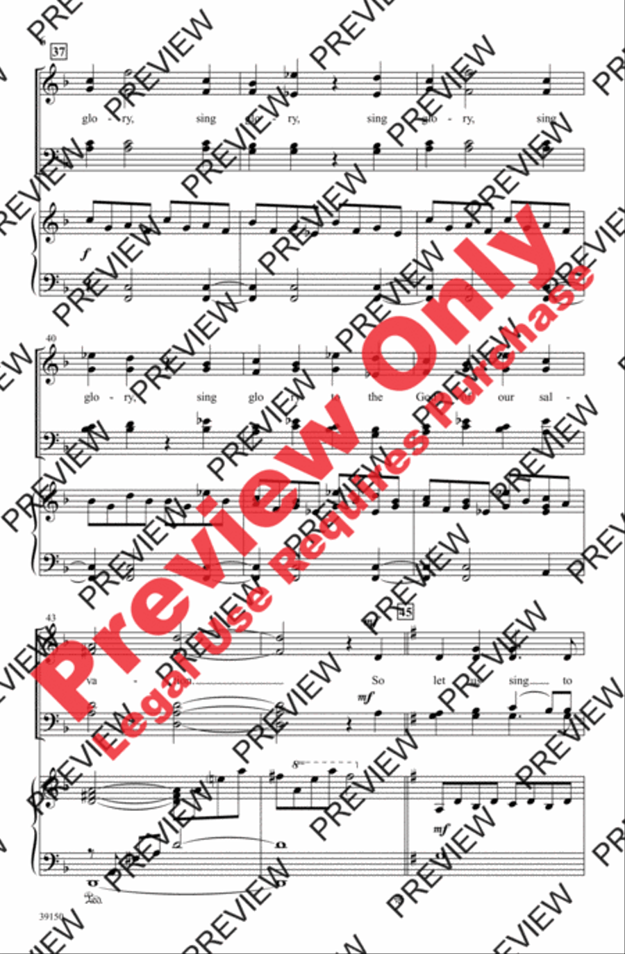 God of Our Salvation 4-Part scores gallery preview page 6