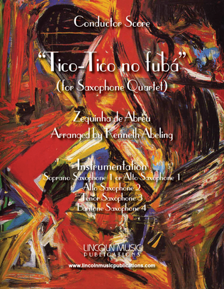 Book cover for Tico-Tico no fubá (for Saxophone Quartet SATB ot AATB)