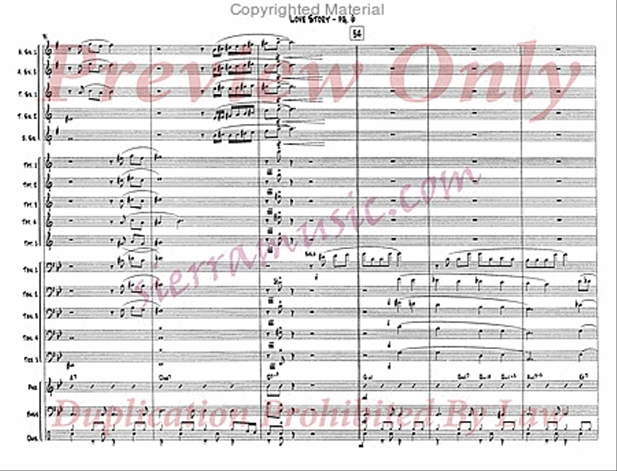 Love Story Love Story Jazz Ensemble scores gallery preview page 7