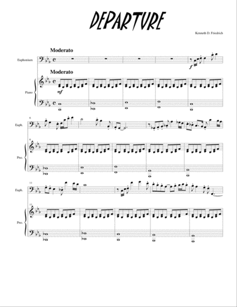 Departure Euphonium scores gallery preview page 1