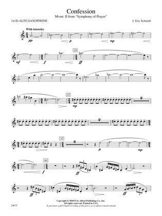 Confession (Movement 2 of Symphony of Prayer): E-flat Alto Saxophone