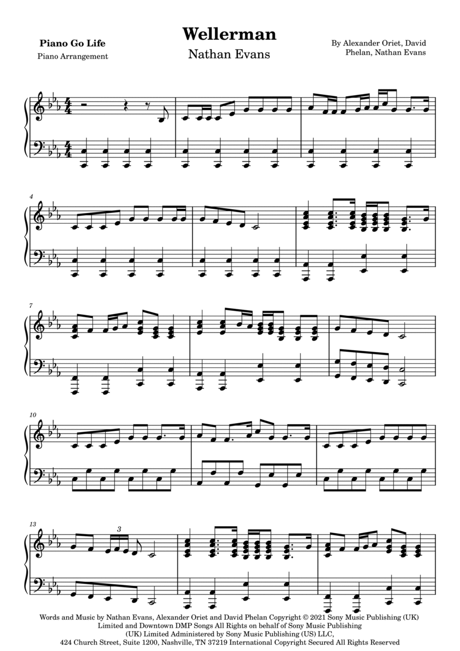 Wellerman Wellerman Piano Solo scores gallery preview page 1