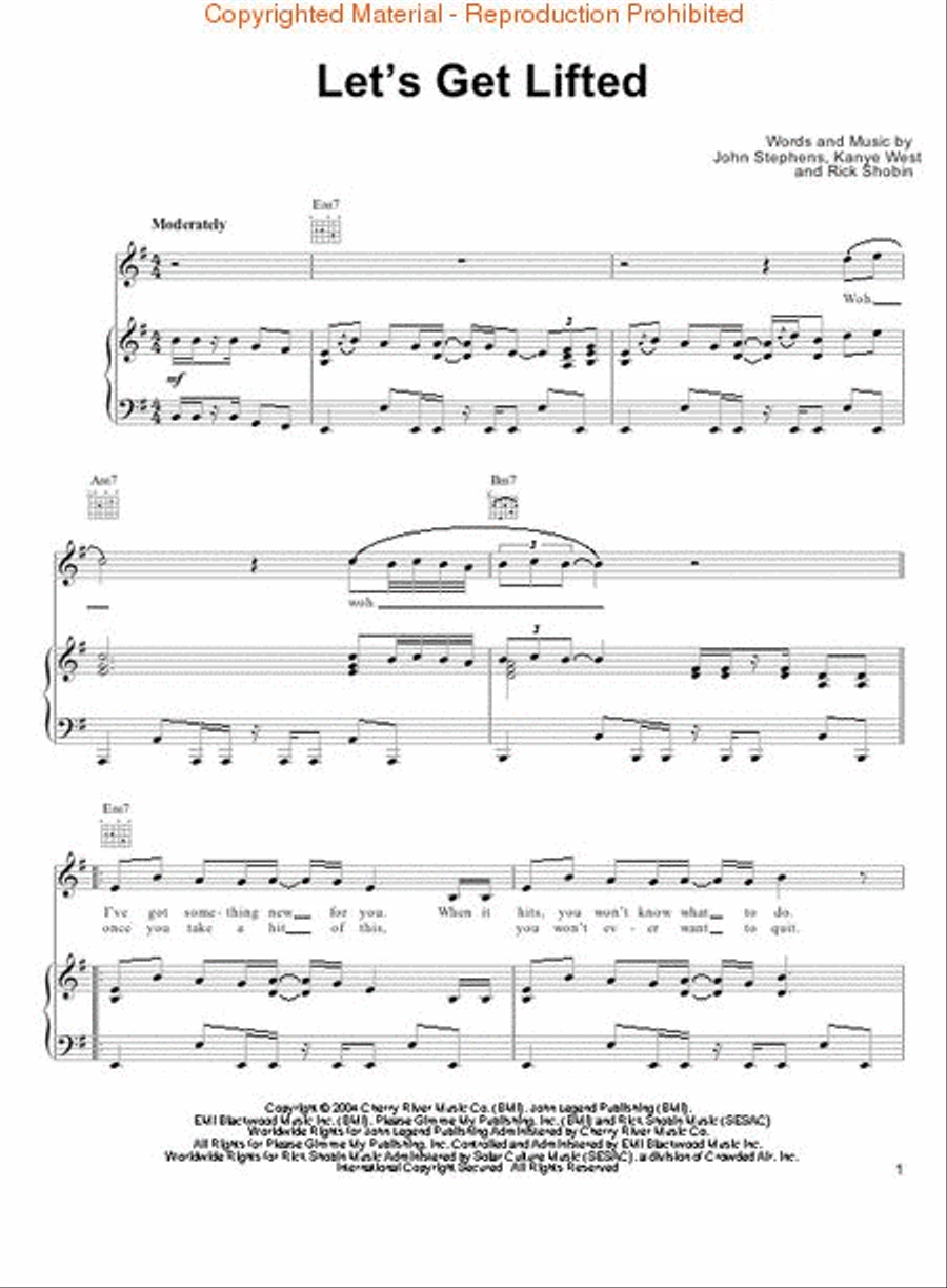 John Legend - Get Lifted Piano, Vocal, Guitar scores gallery preview page 2