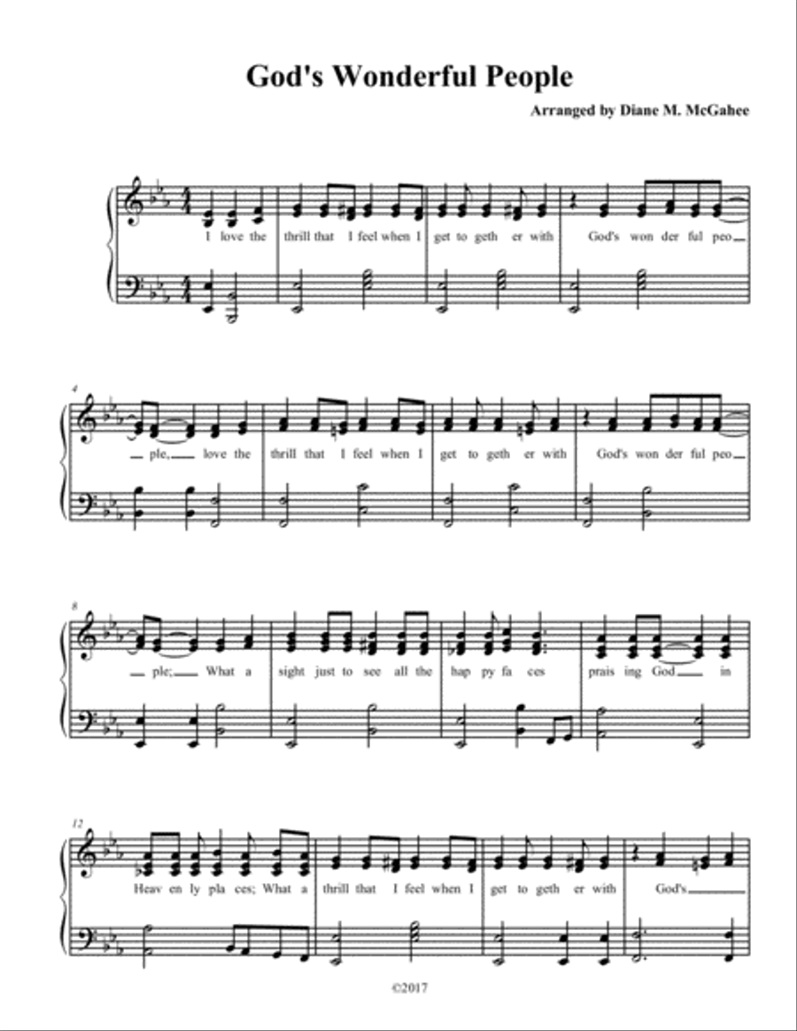 God's Wonderful People God's Wonderful People Small Ensemble scores gallery preview page 1